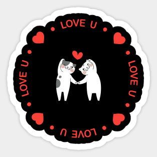 valentine cute valentine day gift Sticker